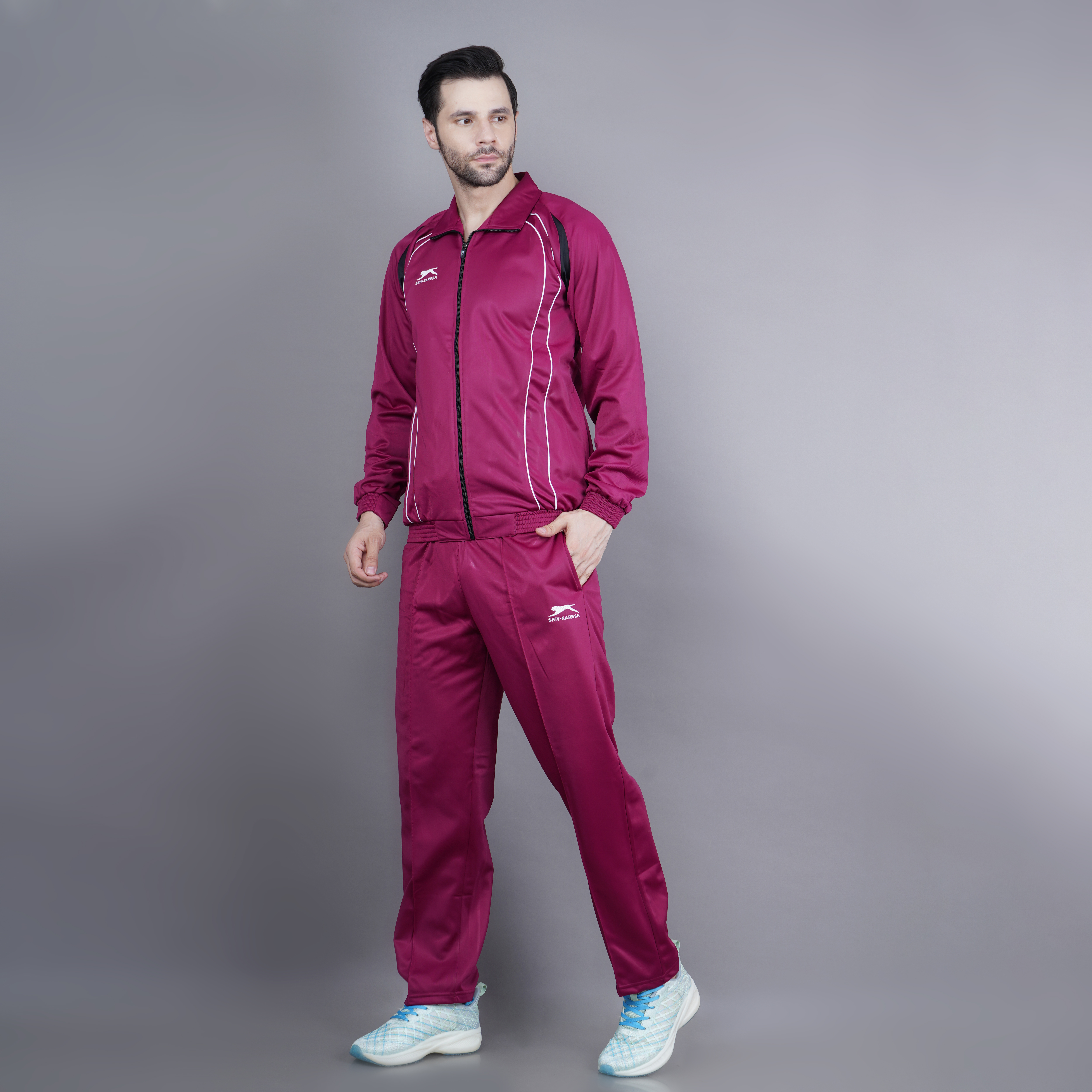 Men's Tracksuit  435A-TP-Rust/Black/White-3XL