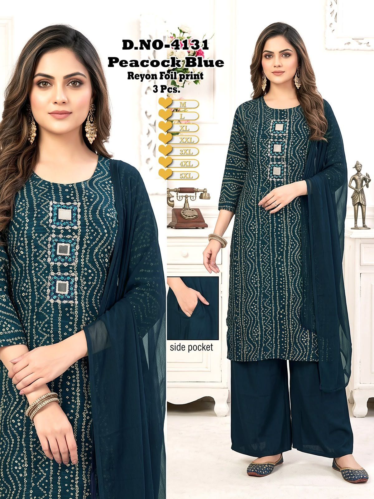 Women's Ethnic Wear Set with dupatta -4131