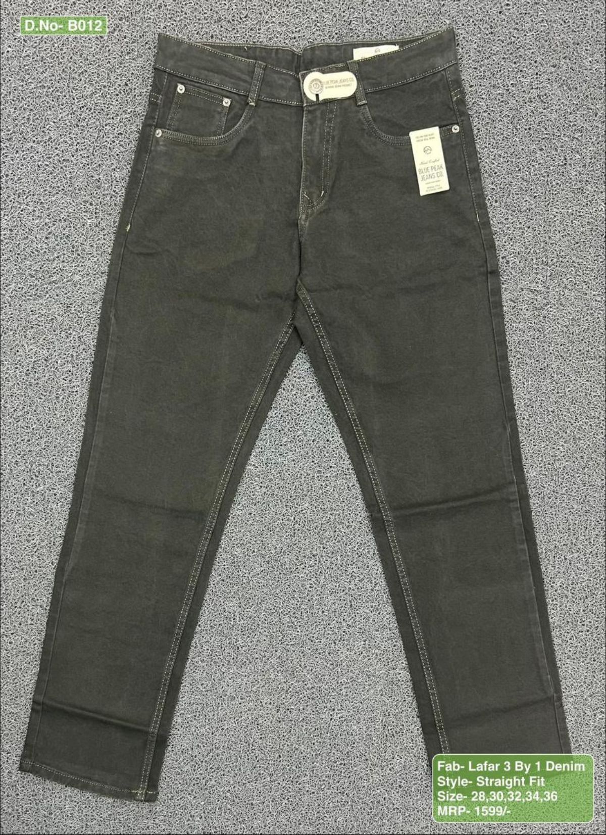 Bluepeak Men's Straight Fit Denim - BP 012