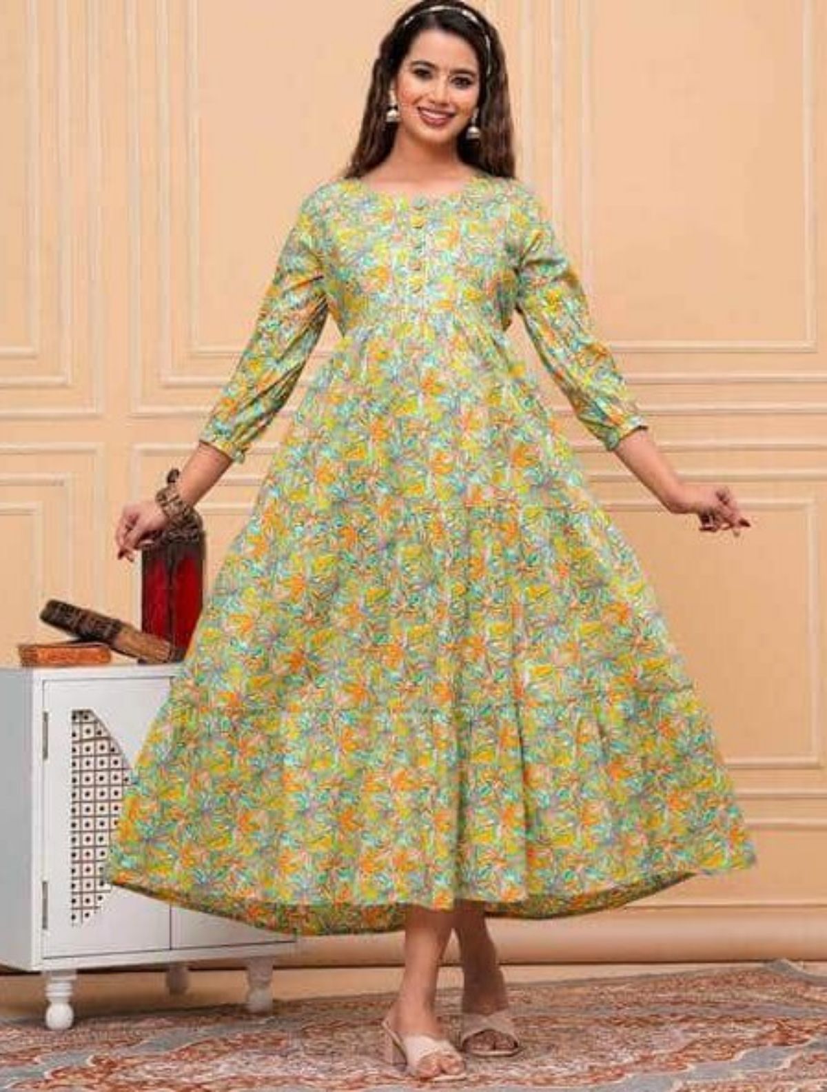 Women's Rayon Printed Gown