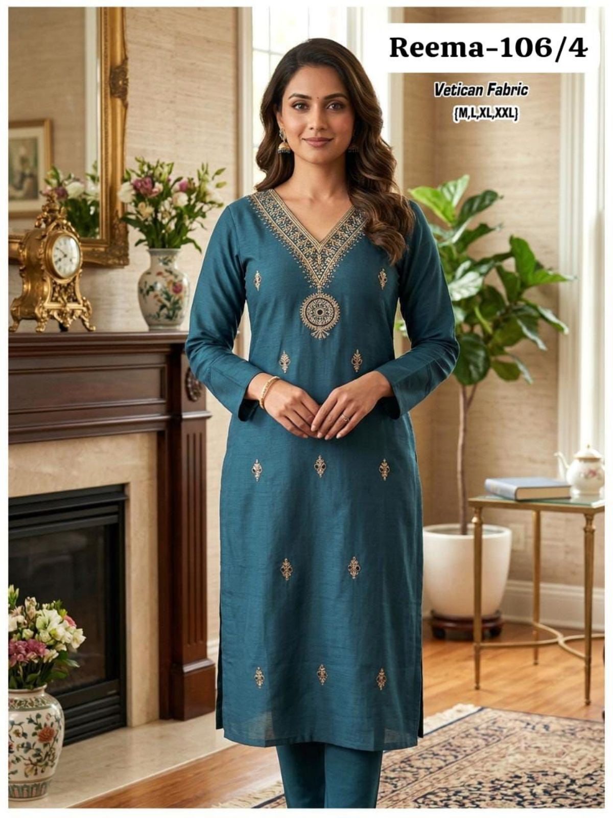 Women's Ethnic Wear Vetican Straight Kurti Reema-106/4