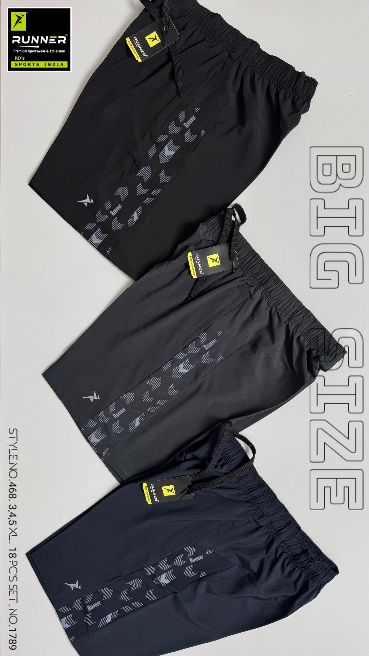 RUNNER Men's Sports Shorts Set D No - 468