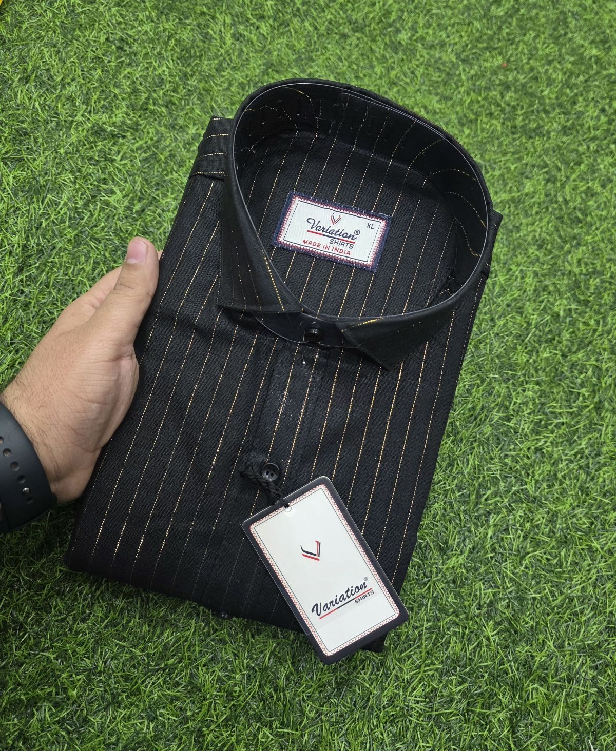 Variation Papper Cotton Stripes Men's Shirts-