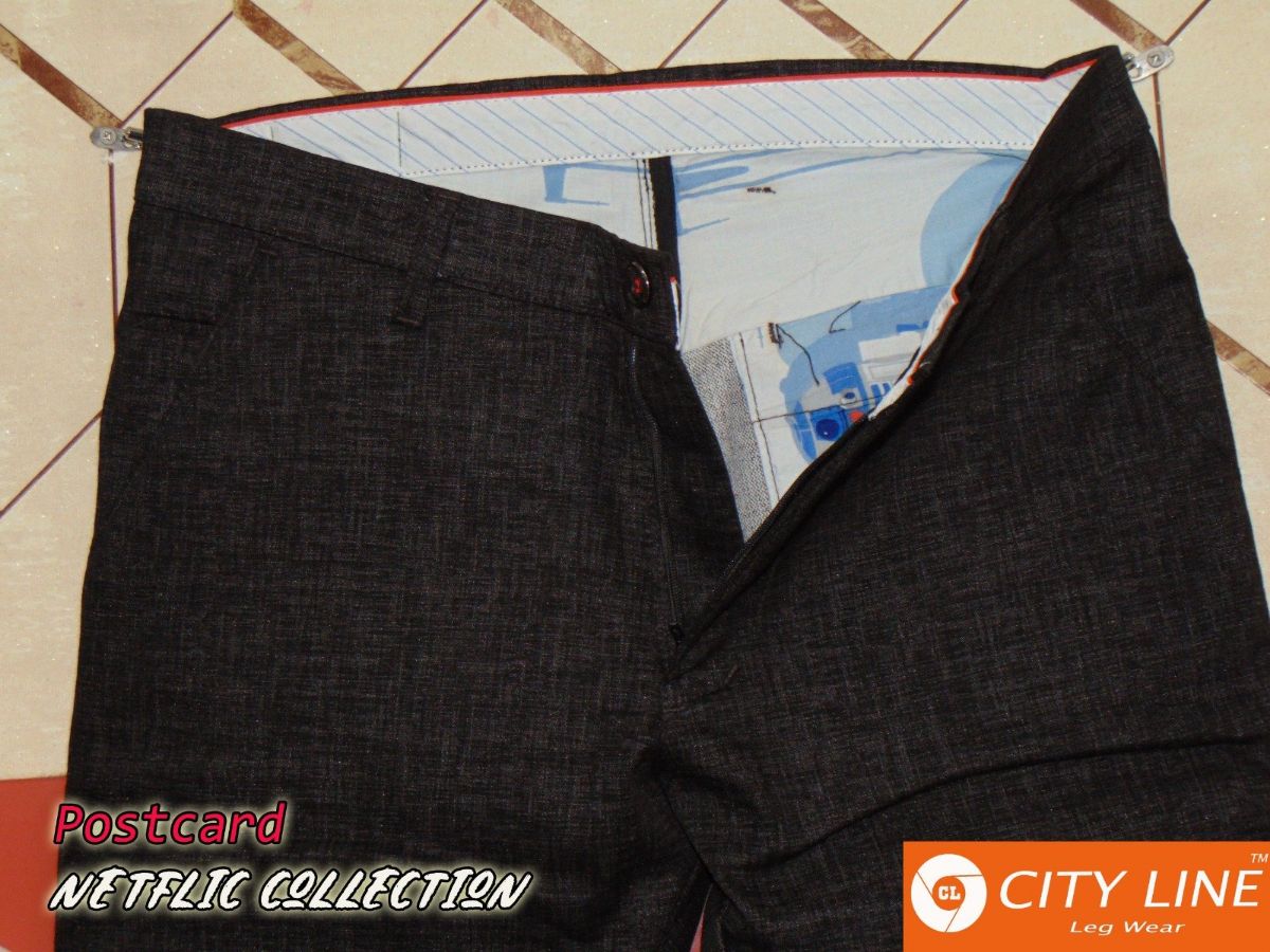 Men's cotton Knitted Premium Black Pant- 9068