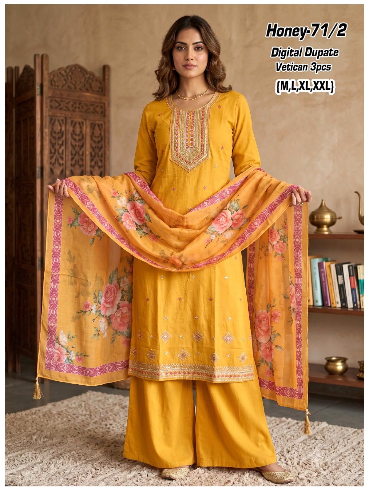 Women's Ethnic Wear Kurta Bottom Set Honey-71/2