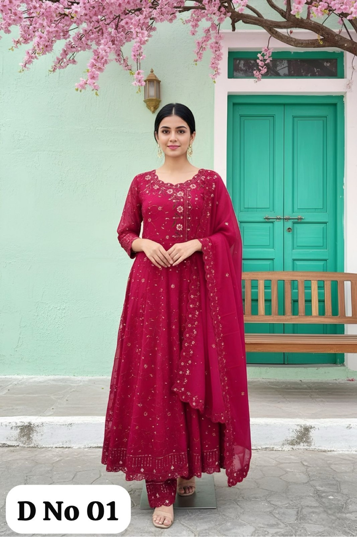 Georgette 3 Pcs Kurta set