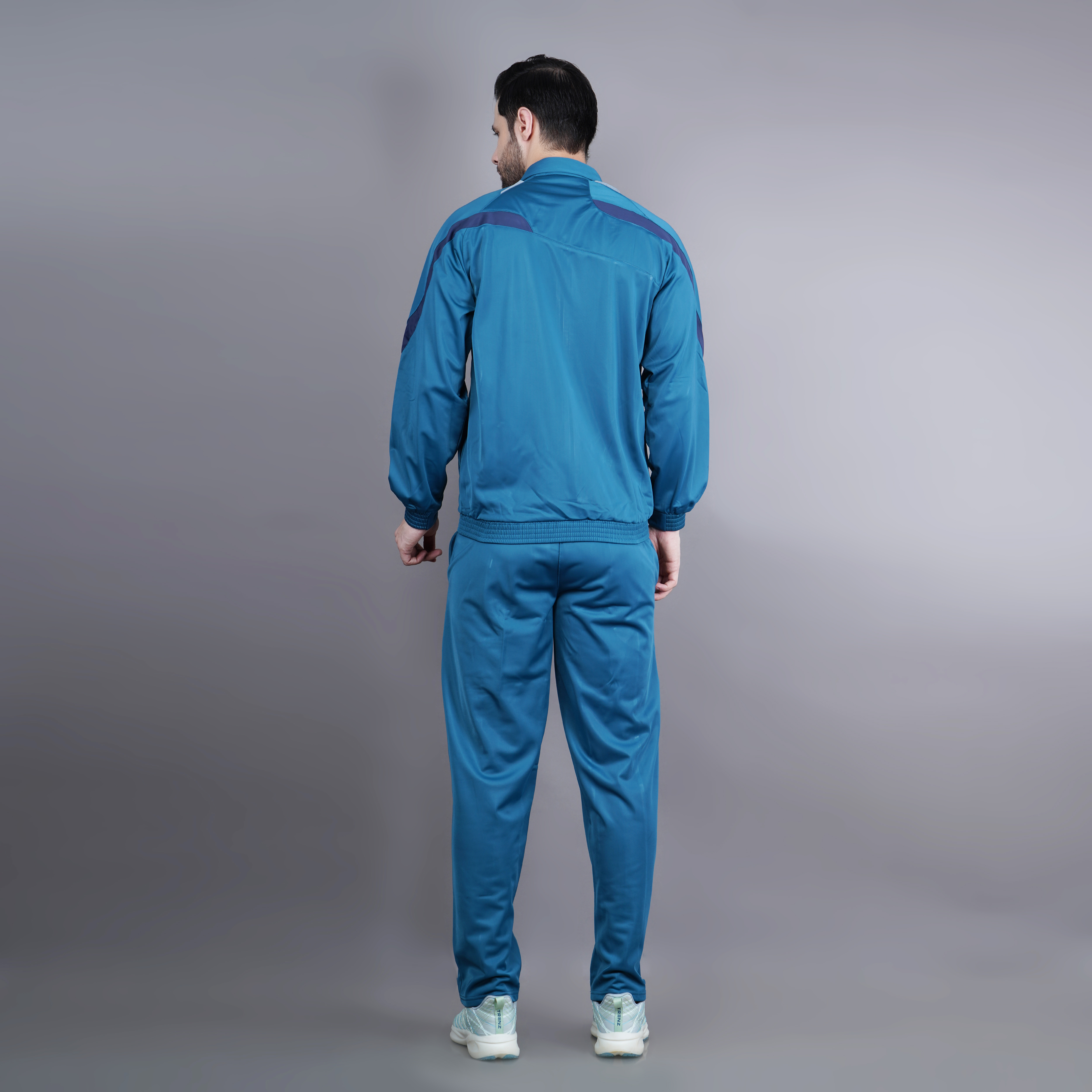 Men's Tracksuit  445A-TP-Air Force/Navy/White-XL
