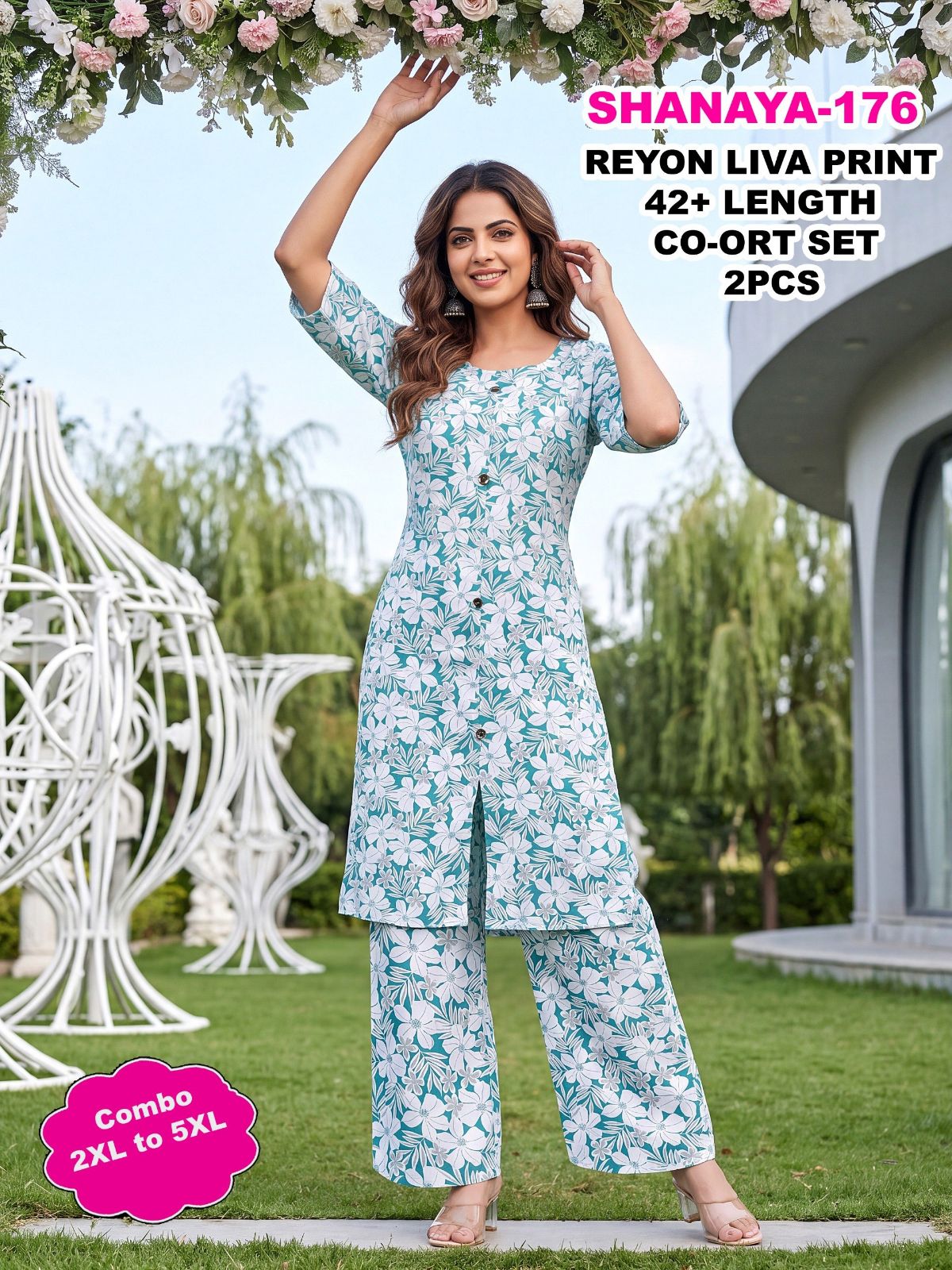 Shree Surbhi Women's Ethnic Wear Co-ord Set- Shanaya-176