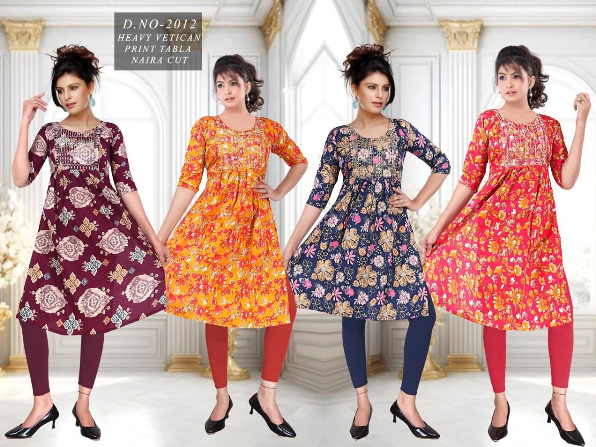 Women's Vetican Print Naira Cut Suit Set-2012