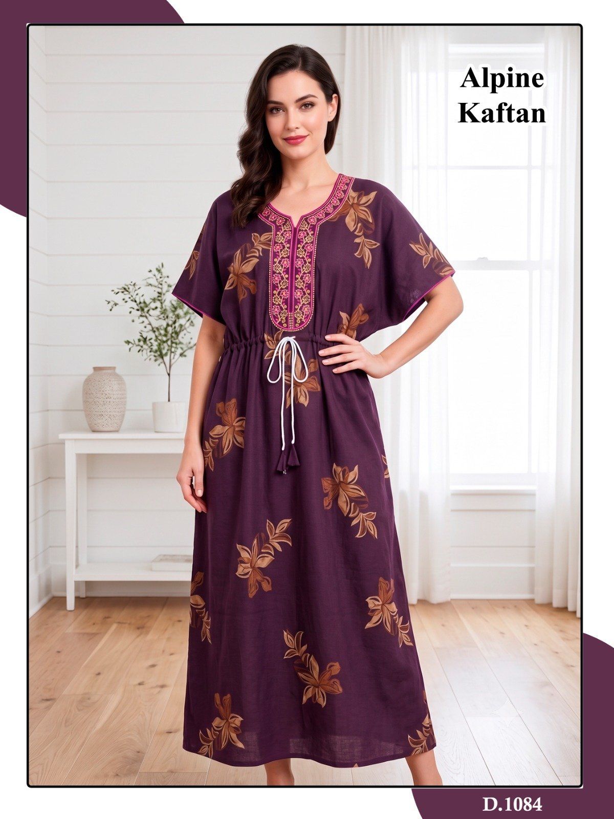 Women Alpine Premium Nighties Kaftan Fancy Pattern