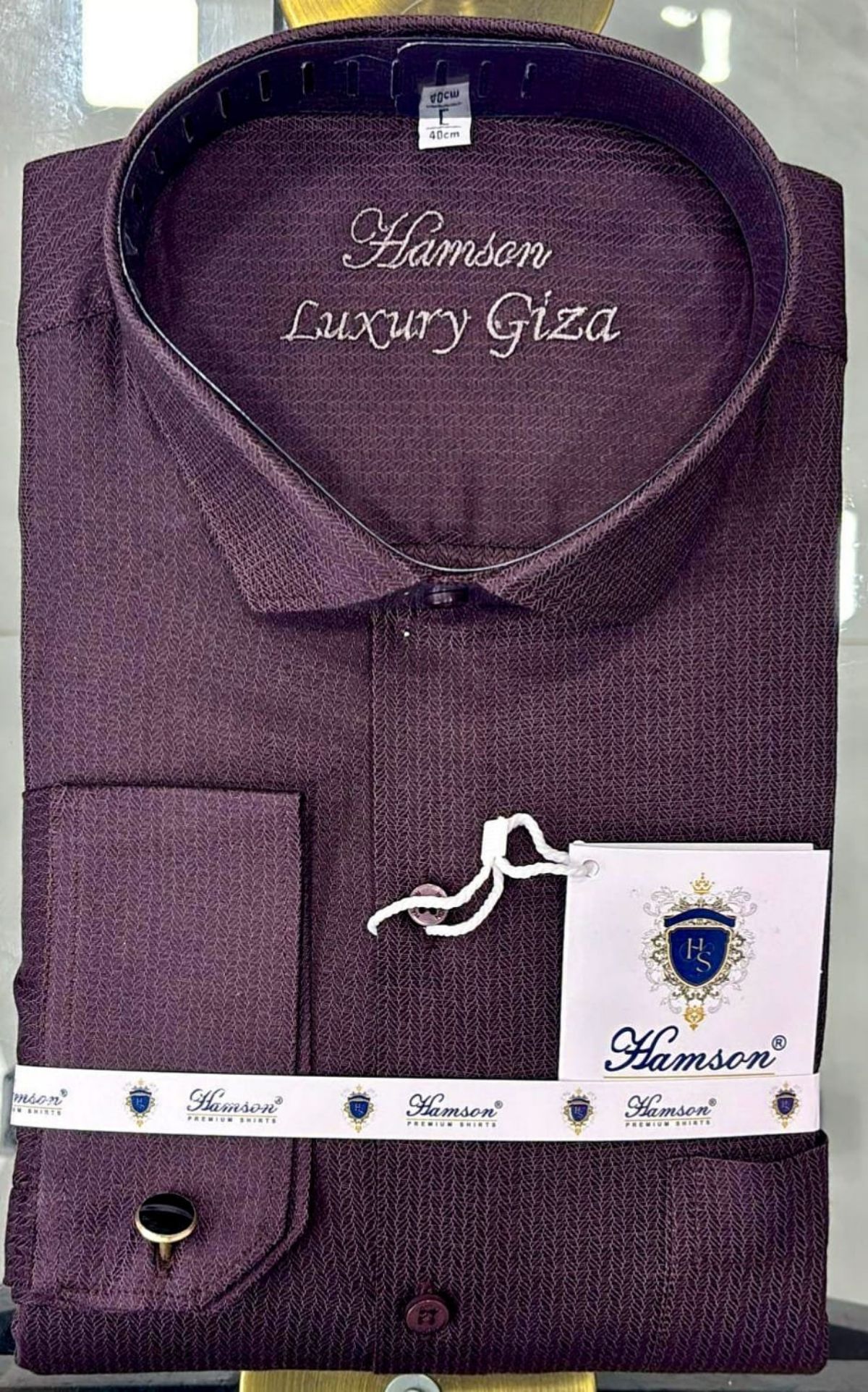 Hamson Italian Giza Cotton Designer Shirts for Men's Lycra