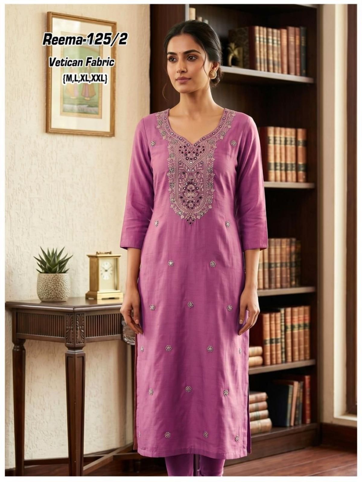 Women's Ethnic Wear Vetican Straight Kurti Reema-125/2