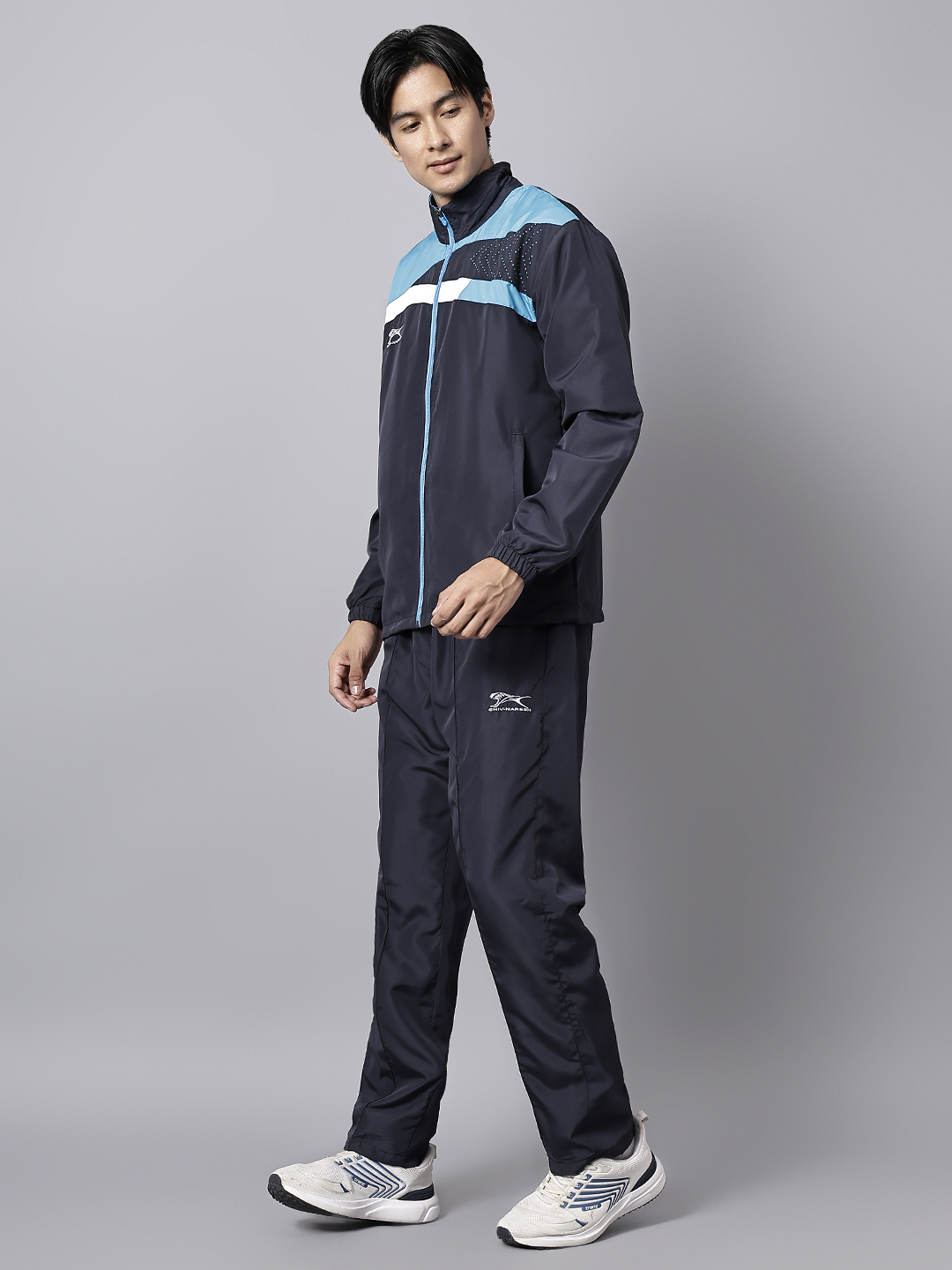 Men's Tracksuit  494A-Navy/Cyan/White-XXL-TZ