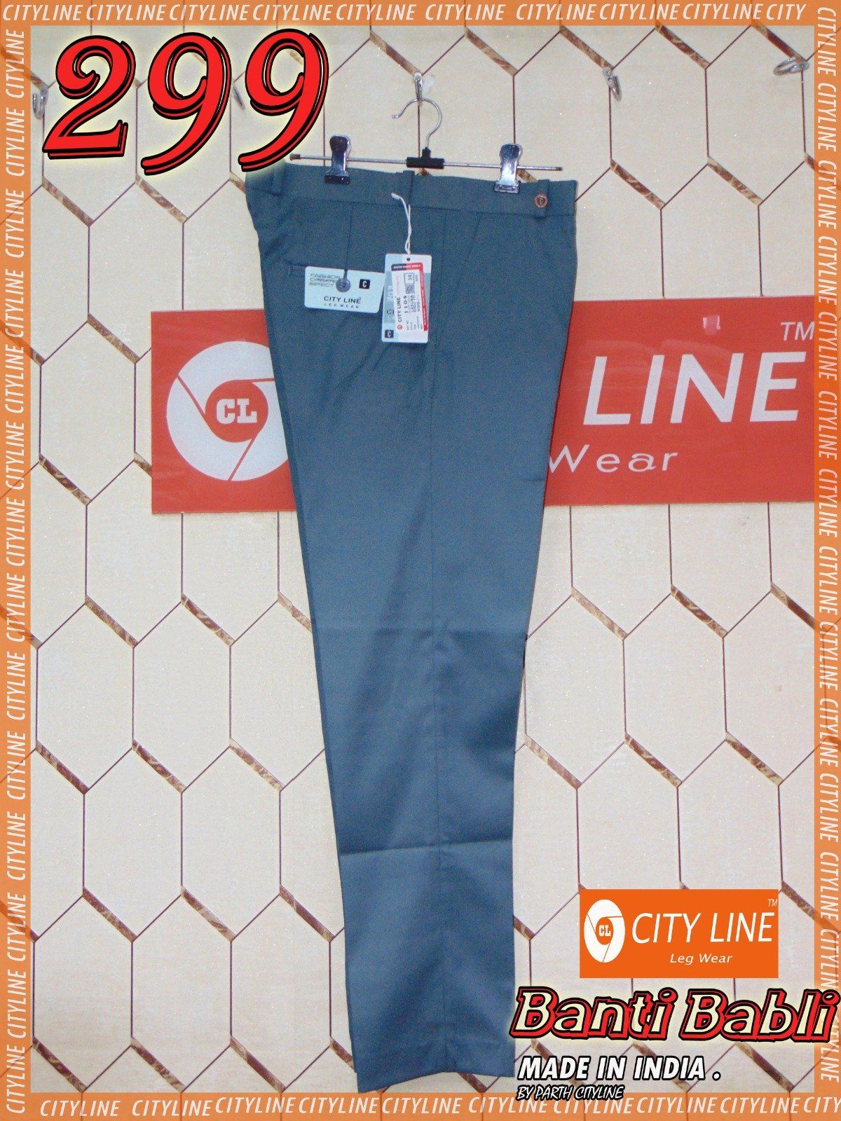 Men's Premium Ankle Fit Lycra Formal Pants -Banti Babli- Dark Grey