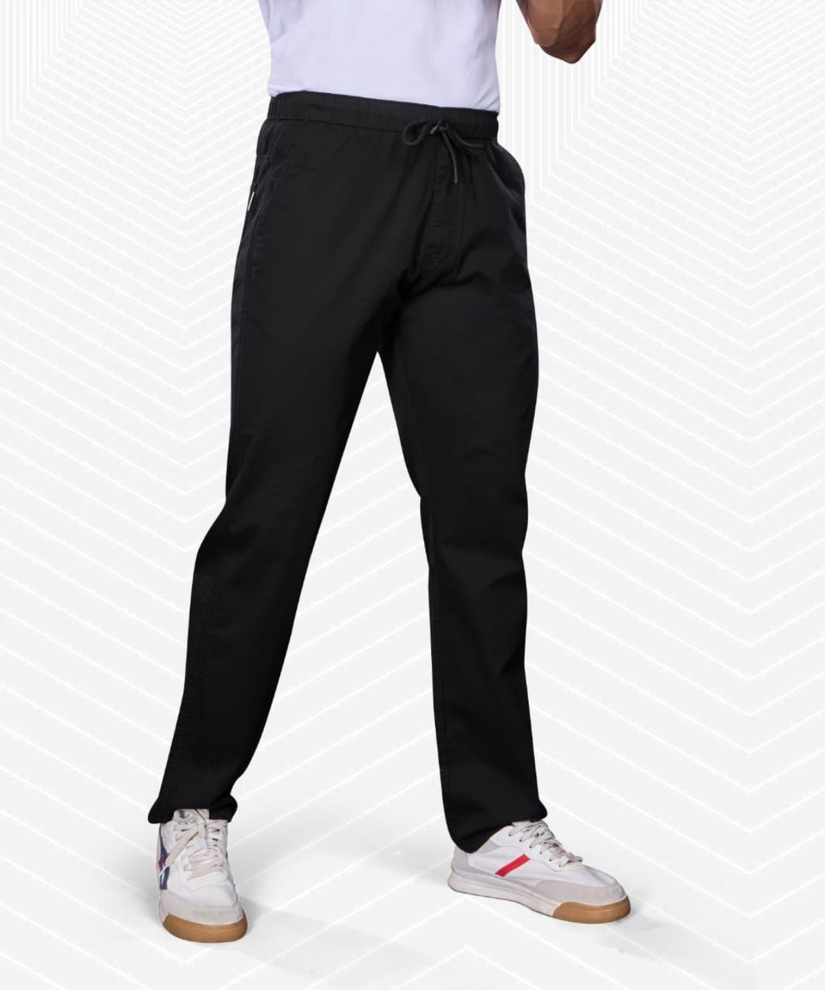Pro-Noun Men's Lounge Wear Cotton Trackpant- D No- Cotonix-9-610-Black
