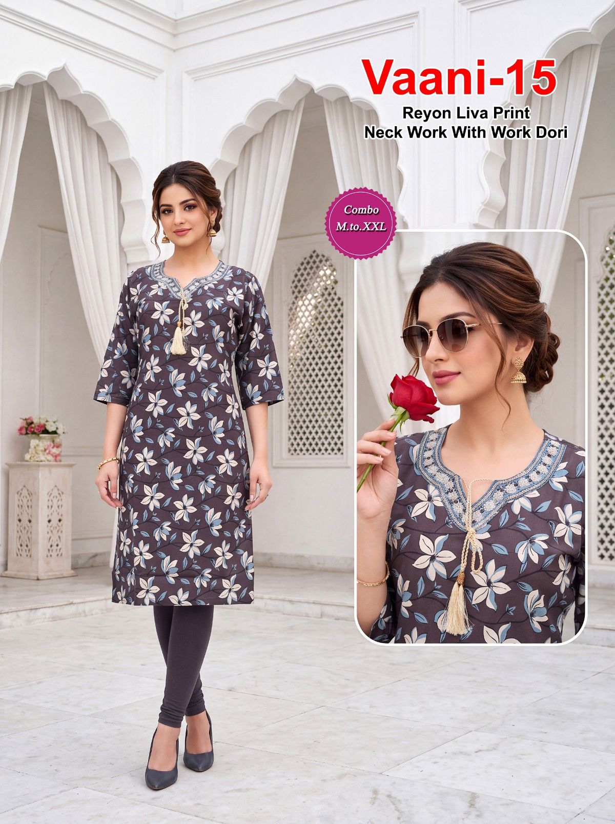 Shree Surbhi Women's Rayon Print with Dori-  Vaani-15