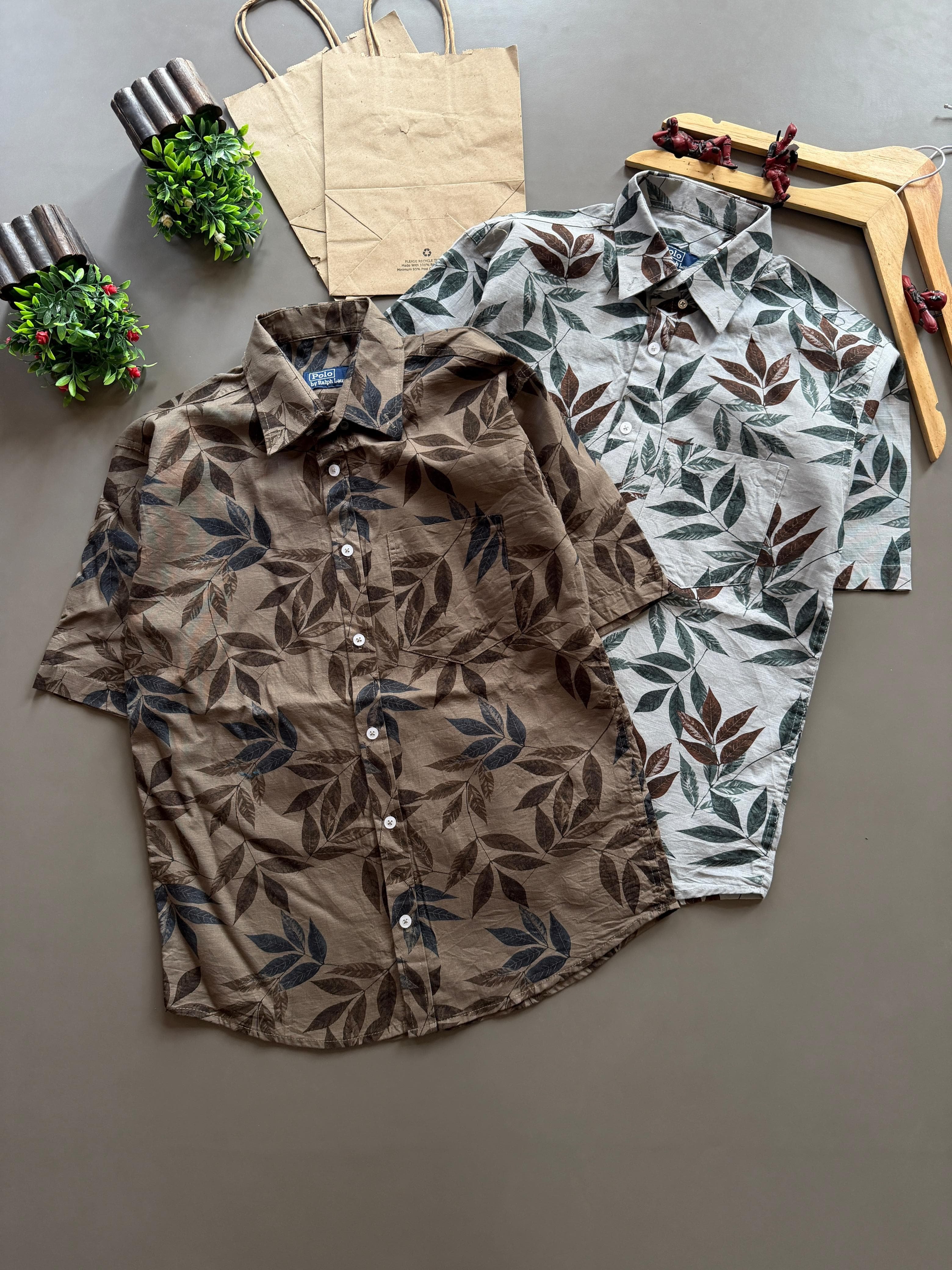 Linen digital print shirt for men's