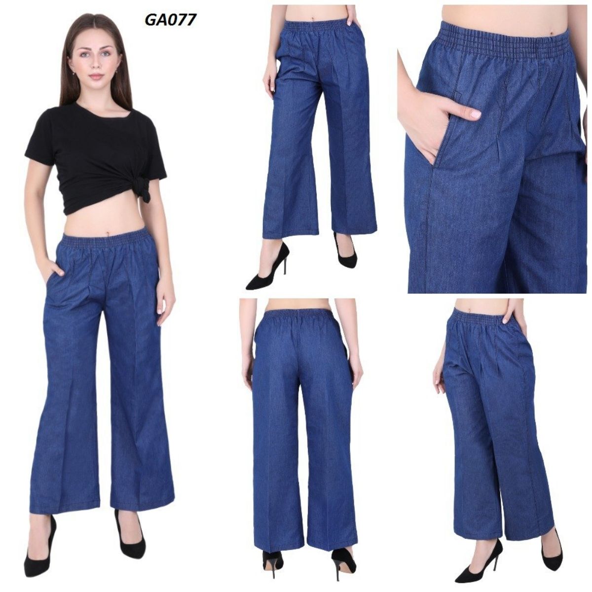 Women's Plazzo Type Jean's- D No-GA077