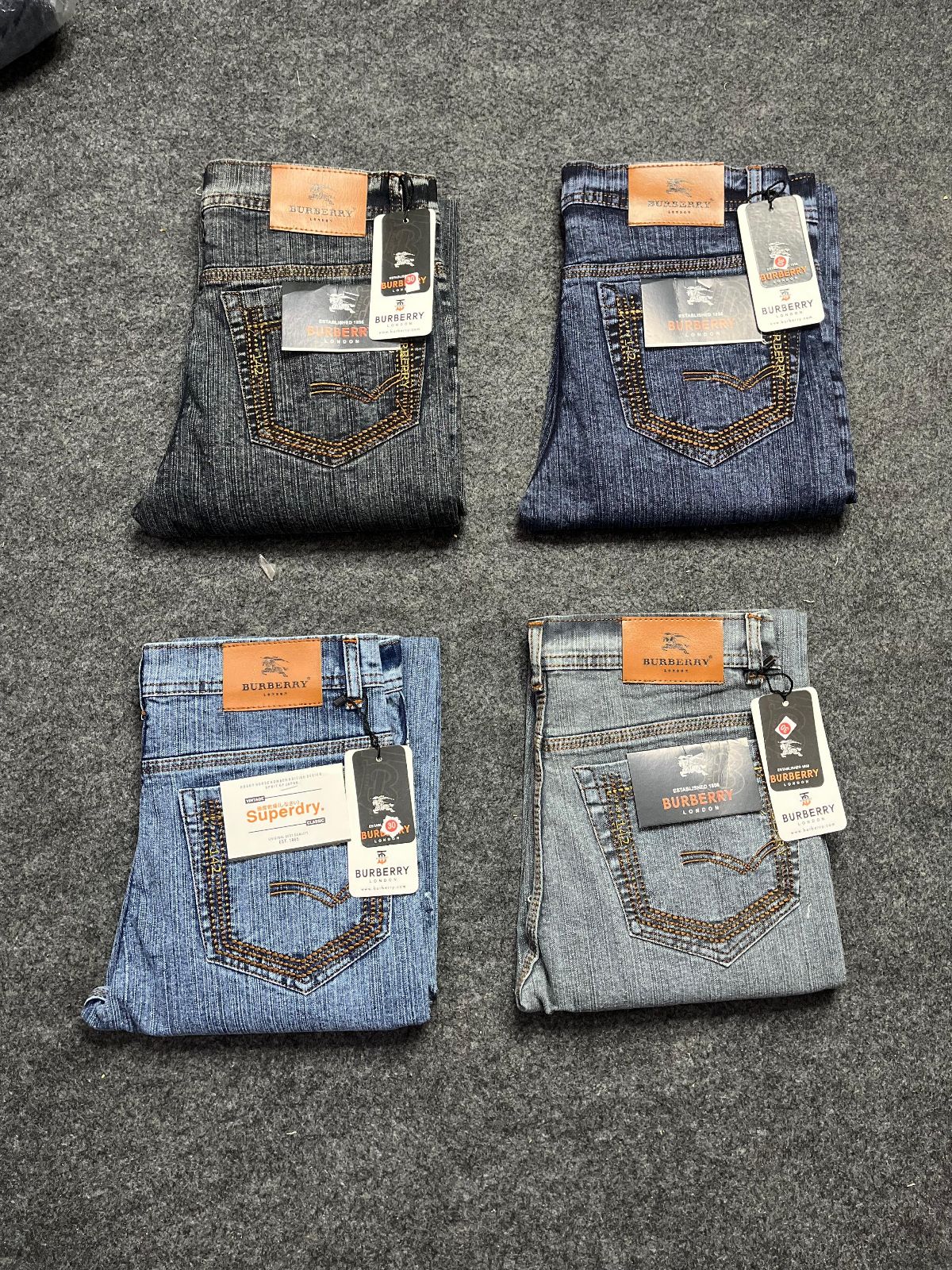 Men's Slub Linning Premium Straight Fit Jeans