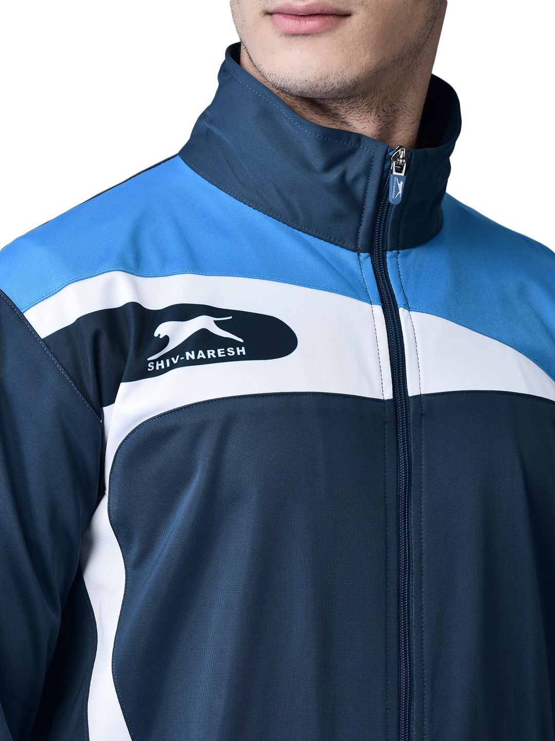 Men's Tracksuit  459A-TP-Air Force/Cyan/White-L