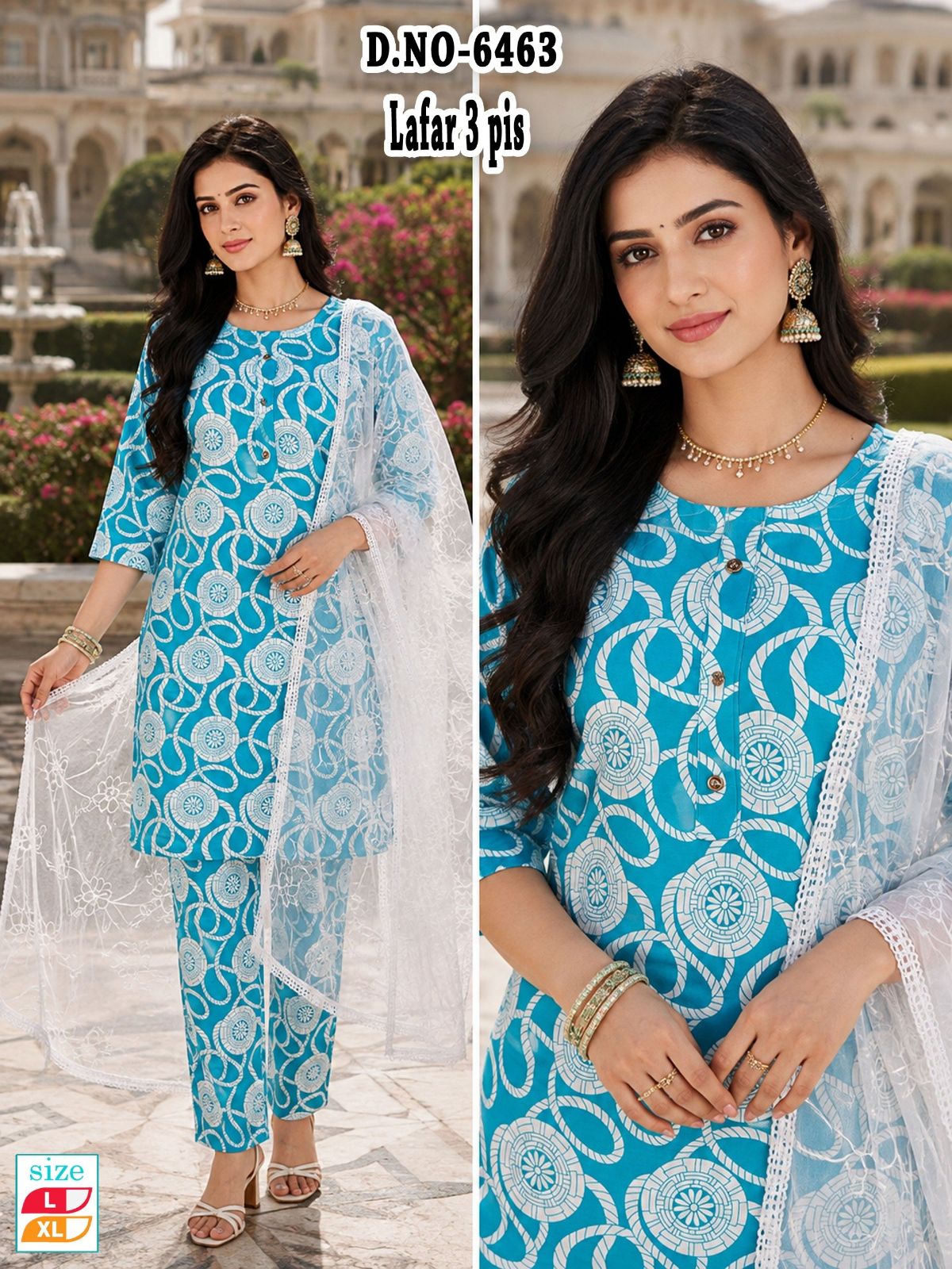 Women's Poly Cotton 3 Pcs Set D No-6463