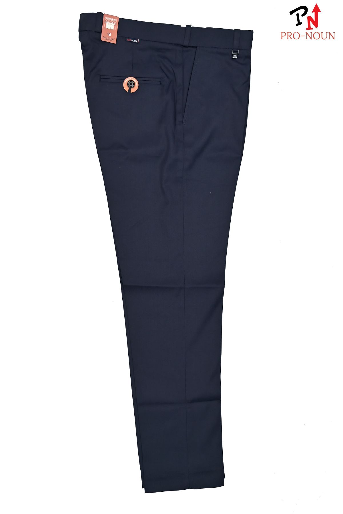 Pro-Noun Men's Men's Formal Trouser Pants With Adjustable belt D No- Signature 292-8 (28-32)- Navy