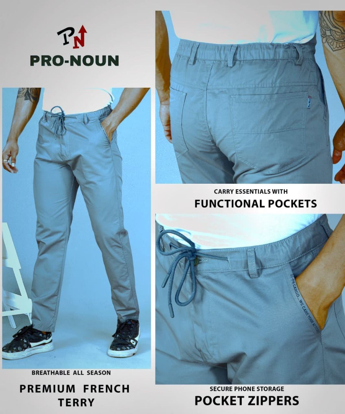 Pro-Noun Men's Cotton Lounge Wear Pants -1715