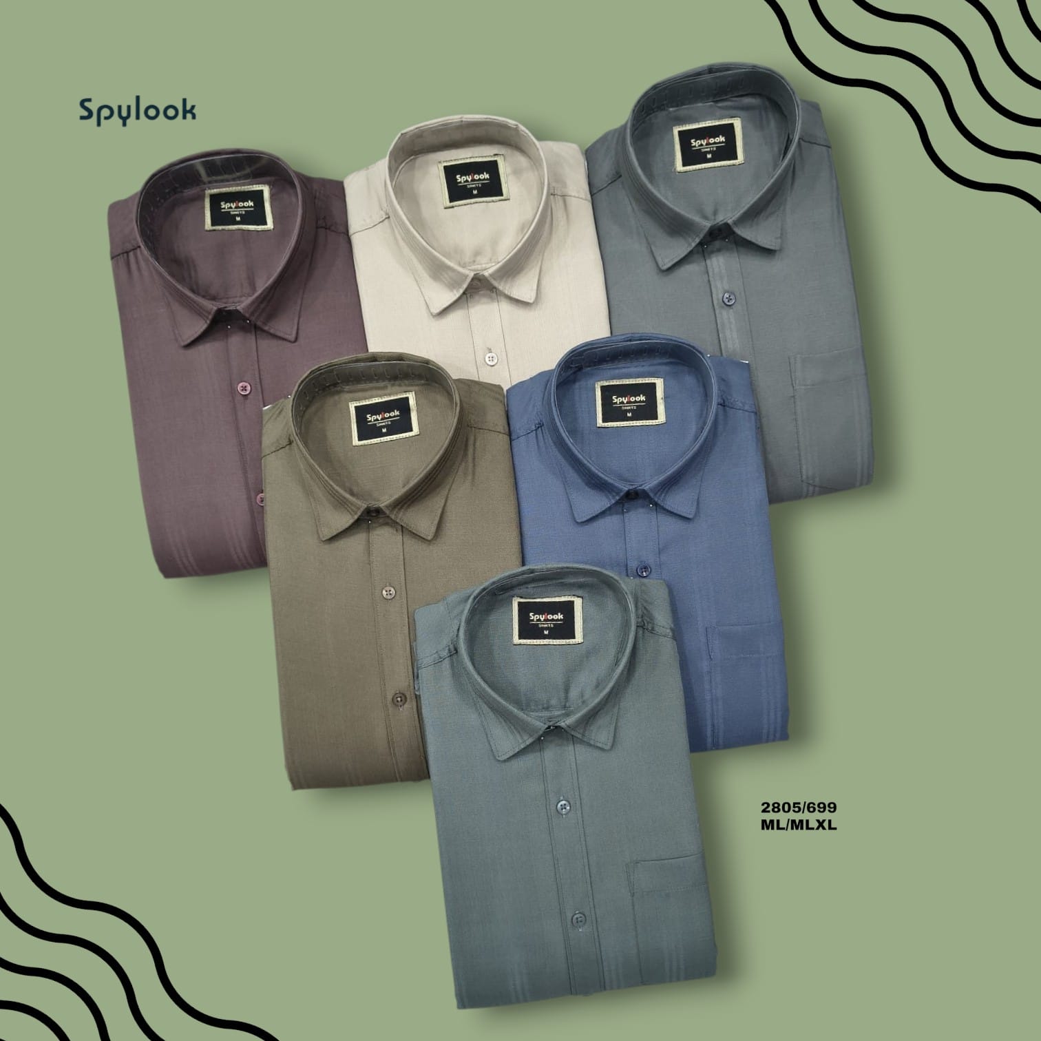 ML CREATION SPYLOOK PLAIN SHIRT 2805