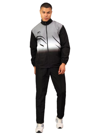 Men's Tracksuit  965-Black/Dark Grey/White-H/S-XXL-TZ