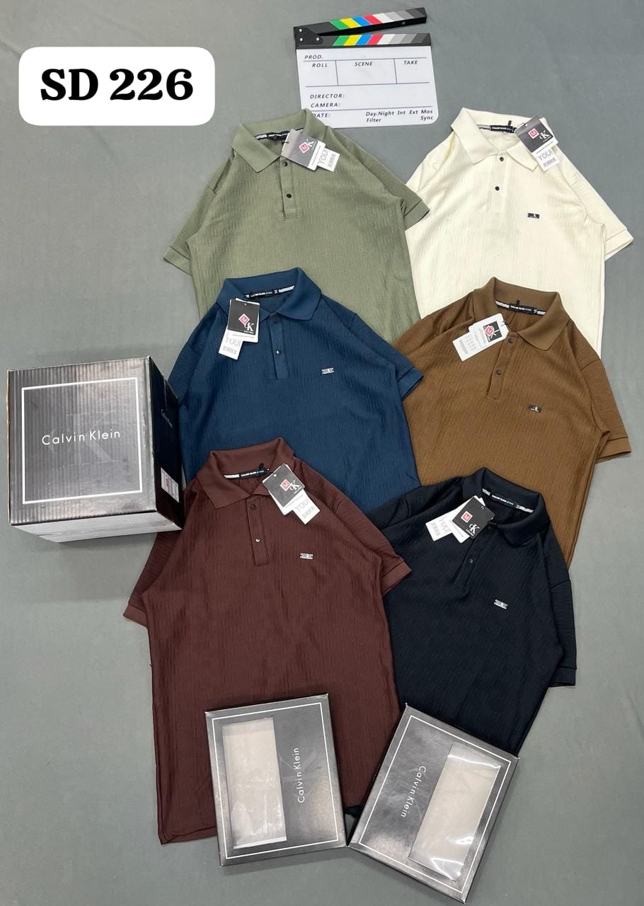Khatri Men's Collar Knitting T-shirts Set- SD 226