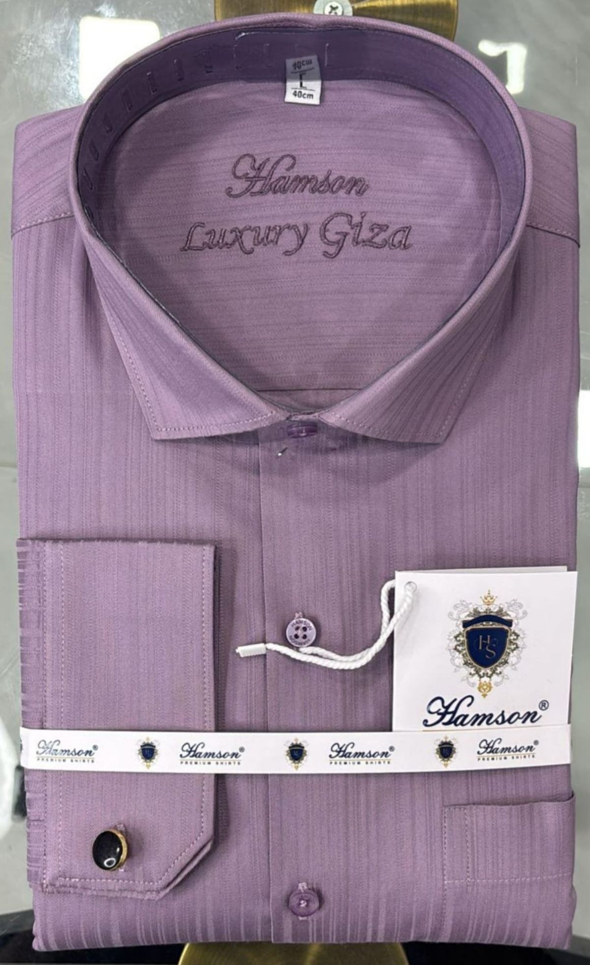 Hamson Italian Giza Cotton Designer Shirts for Men's Lycra