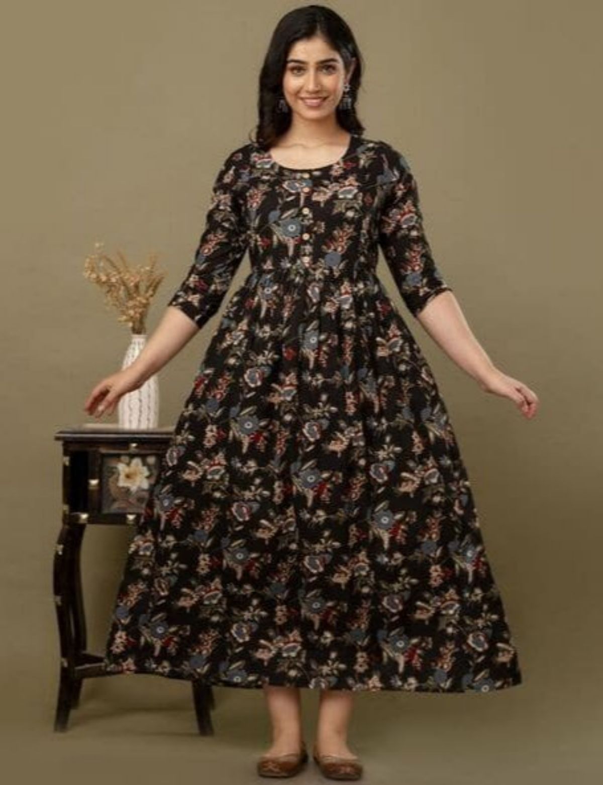 Women's Rayon Printed Gown