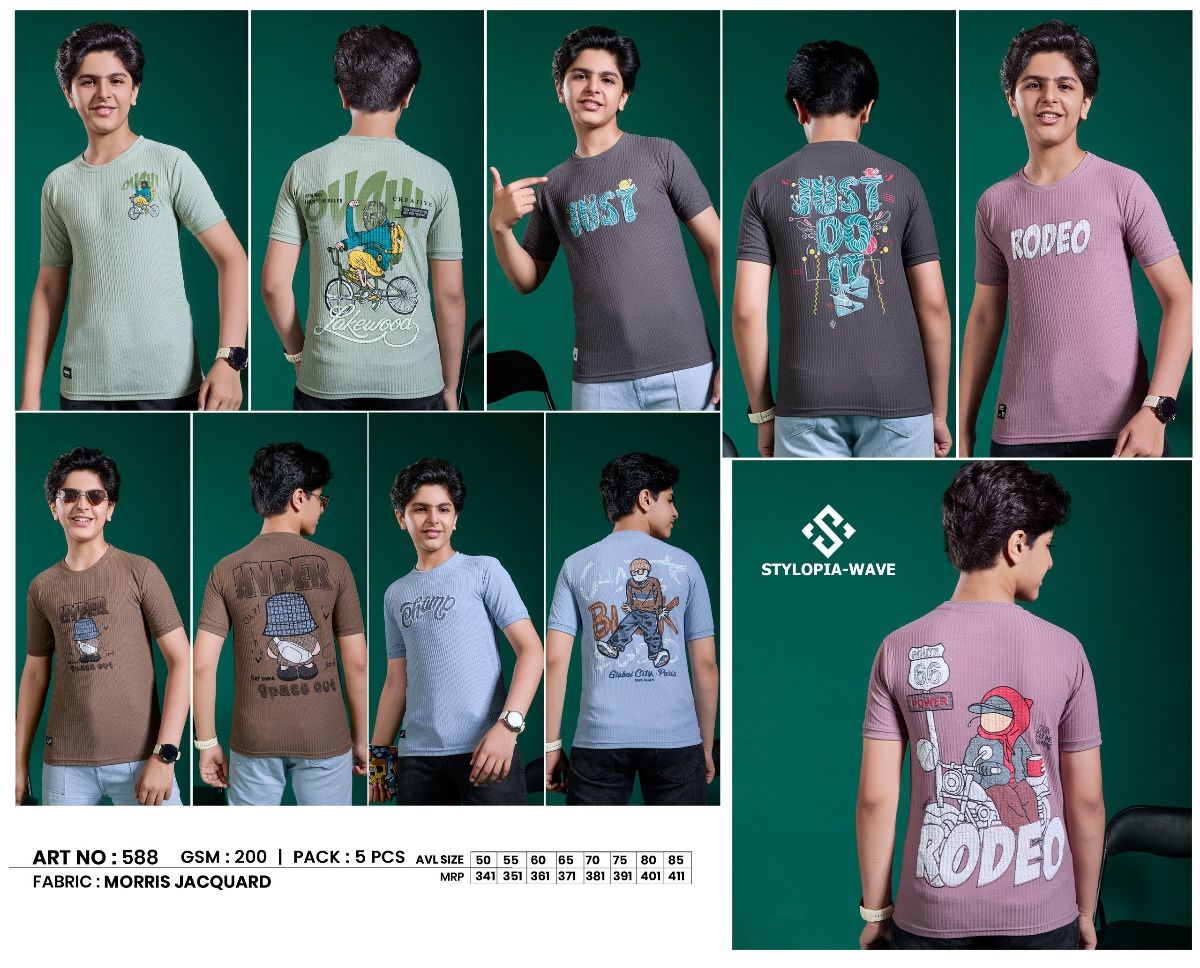Kids Round Neck T-shirts -588