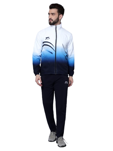 Men's Tracksuit  965-White/Navy/Cyan-H/S-3XL-TZ